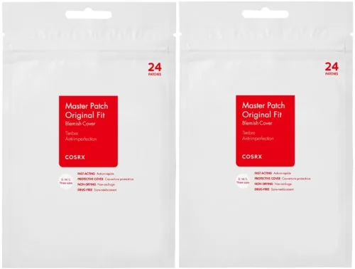 Патчи от прыщей COSRX Master Patch Original Fit незаметные под макияжем, 2 упаковки по 24 шт