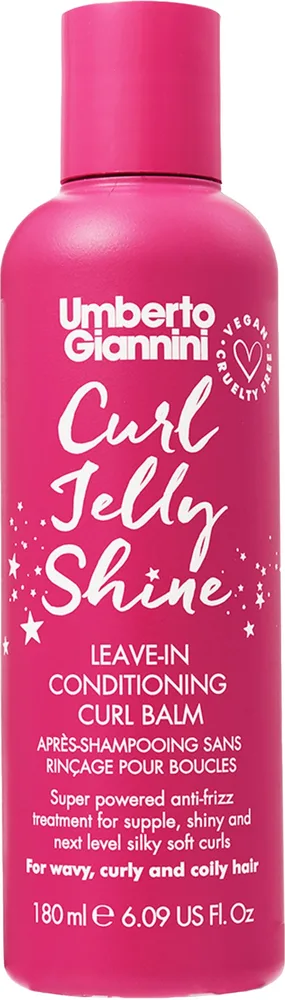 Несмываемый бальзам-кондиционер Umberto Giannini Curl Jelly Shine против пушения, для вьющихся волос, 180 мл