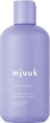 Оттеночный шампунь Mjuuk Silver против желтизны, для светлых и седых волос, 250 мл