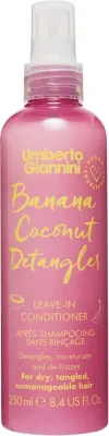 Несмываемый спрей-кондиционер Umberto Giannini Banana Butter Detangler для лёгкого расчёсывания, для сухих волос, 250 мл