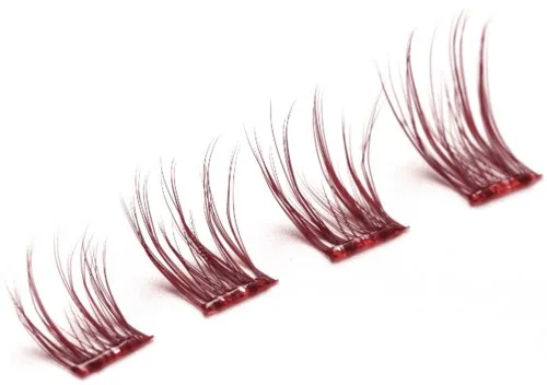 Пучки ресниц Blik Self-Stick Lash Clusters самоклеящиеся, оттенок Burgundy, 72 шт