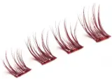 Пучки ресниц Blik Self-Stick Lash Clusters самоклеящиеся, оттенок Burgundy, 72 шт — фото 1