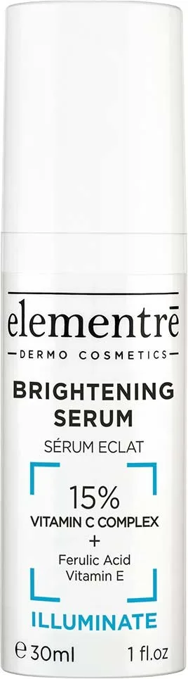 Сыворотка для лица elementre Brightening Serum 15% Vitamin C, осветляющая, выравнивает тон, 30 мл