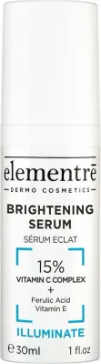 Сыворотка для лица elementre Brightening Serum 15% Vitamin C, осветляющая, выравнивает тон, 30 мл