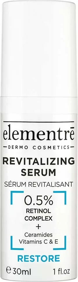 Сыворотка для лица elementre Revitalizing Serum 0.5% Retinol, с ретинолом и церамидами, 30 мл