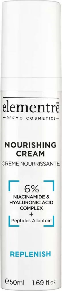 Крем для лица Elementre Nourishing Cream 6% Niacinamide & Hyaluronic Acid, с ниацинамидом и гиалуроновой кислотой, 50 мл