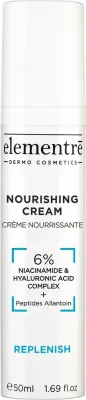 Крем для лица Elementre Nourishing Cream 6% Niacinamide & Hyaluronic Acid, с ниацинамидом и гиалуроновой кислотой, 50 мл