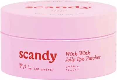 Гидрогелевые патчи для кожи вокруг глаз Scandy Wink Wink Jelly Eye Patches увлажняющие, успокаивающие, 30 пар