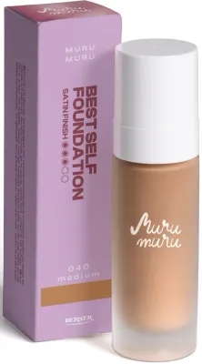 Тональная основа Murumuru Best Self Foundation лёгкая, выравнивает тон, оттенок 040 Medium