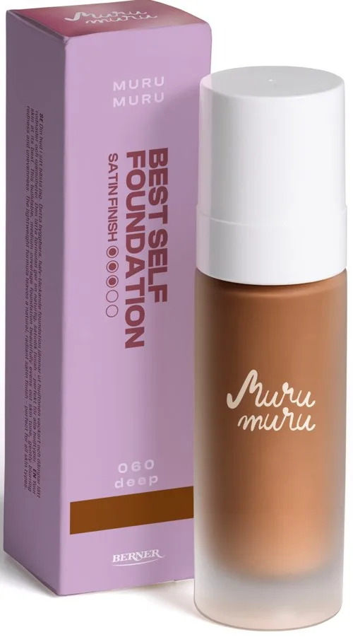 Тональная основа Murumuru Best Self Foundation лёгкая, выравнивает тон, оттенок 060 Deep