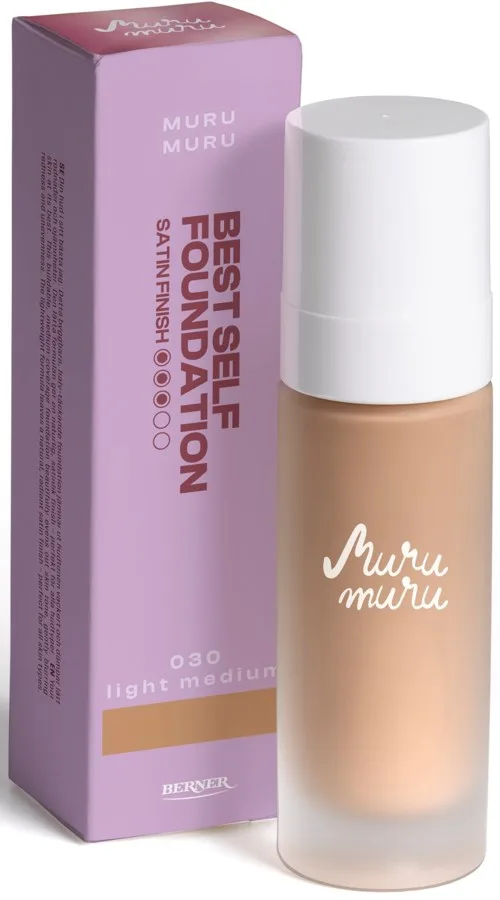 Тональная основа Murumuru Best Self Foundation лёгкая, выравнивает тон, оттенок 030 Light Medium