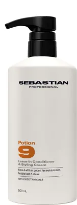 Несмываемый кондиционер Sebastian Professional Potion 9 Leave-In Conditioner & Styling Cream увлажняющий, для укладки, 500 мл