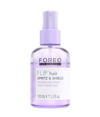 Несмываемый спрей для волос Foreo Flip Hair Spritz & Shield для лёгкого расчёсывания, с термозащитой, 100 мл