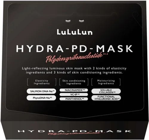 Тканевые маски для лица LuLuLun Hydra-PDRN-Mask, повышают упругость, 28 шт, 540 мл