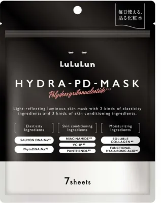 Тканевые маски для лица LuLuLun Hydra-PDRN-Mask, повышают упругость, 7 шт, 150 мл