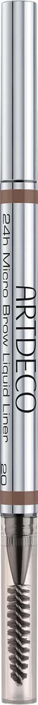Подводка для бровей Artdeco 24H Micro Brow Liquid Liner жидкая, оттенок 20 Deep Brown, 0,3 мл