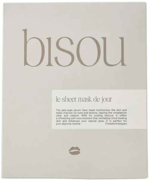Тканевая маска для лица Bisou Le Sheet Mask de Jour увлажняющая, для сияния, 3 шт