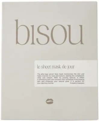 Тканевая маска для лица Bisou Le Sheet Mask de Jour увлажняющая, для сияния, 3 шт
