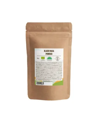 Порошок чёрной маки BrainMax Pure Black Maca Powder, органический, 200 г
