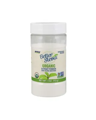 Подсластитель NOW Foods BetterStevia, органический экстракт стевии, порошок, 113 г