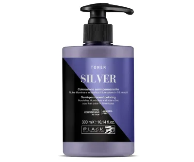 Тонер для волос Black Professional Crazy Toner, без аммиака, полустойкий, оттенок Silver - neutralizujący żółte tony [154023]