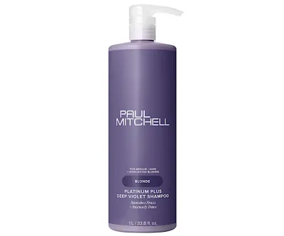 Оттеночный шампунь Paul Mitchell Blonde Platinum Plus Deep Violet против желтизны, для мелированных волос, 1000 мл