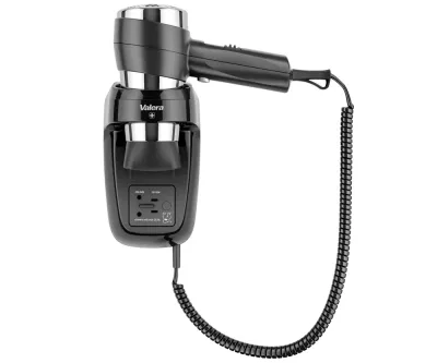 Настенный фен Valera Action Super Plus 1600 Shaver с розеткой для бритвы, 1600 Вт, чёрный