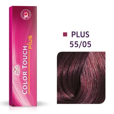 Полуперманентная краска Wella Professionals Color Touch Plus, без аммиака, оттенок 55.05, 60 мл