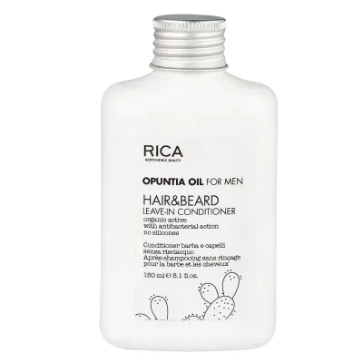 Несмываемый кондиционер Rica Opuntia Oil for Men Hair & Beard увлажняющий, для волос и бороды, 150 мл
