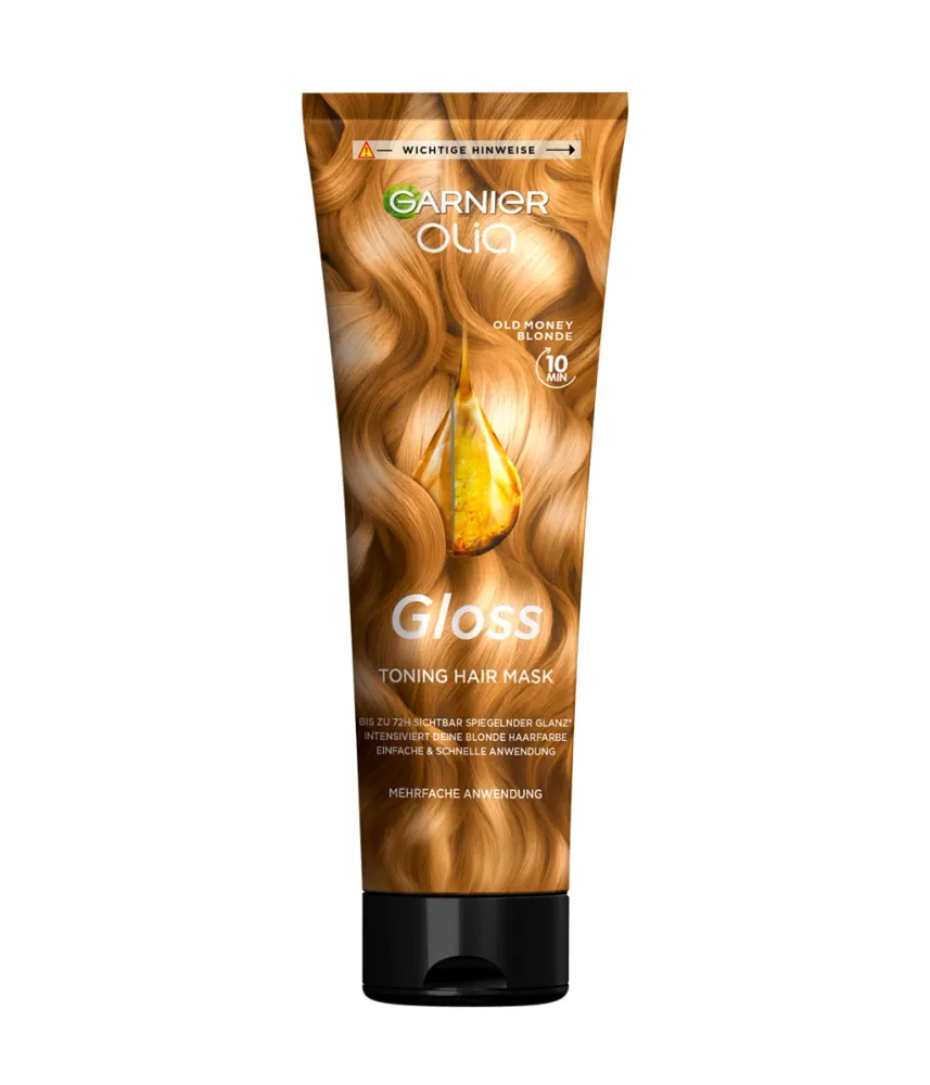 Тонирующая маска Garnier Olia Gloss Tinted Hair Mask для блеска, оттенок Old Money Blonde, 150 мл