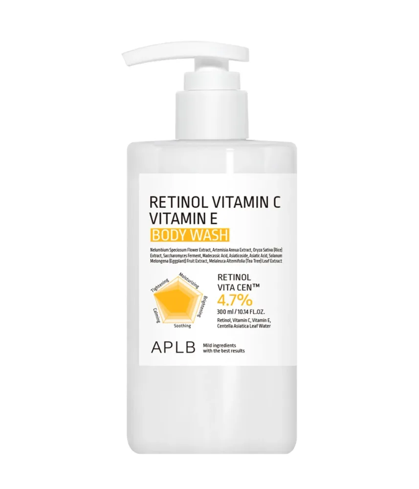 Гель для душа APLB Retinol Vitamin C Vitamin E Body Wash, ревитализирующий, 300 мл