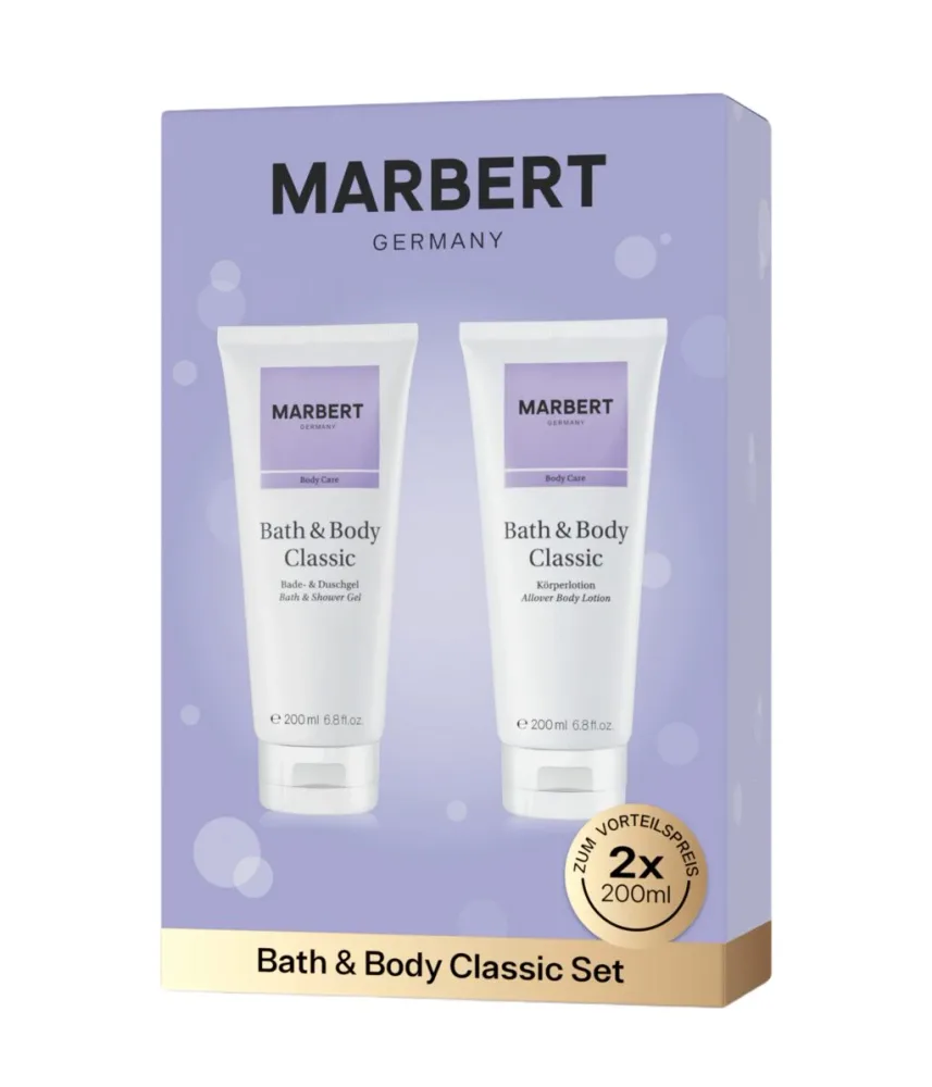 Набор для тела Marbert Bath & Body Classic, гель для душа и лосьон для тела