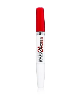 Жидкая помада Maybelline Super Stay 24H Color стойкая, с блеском, оттенок 553 - Steady Red-Y