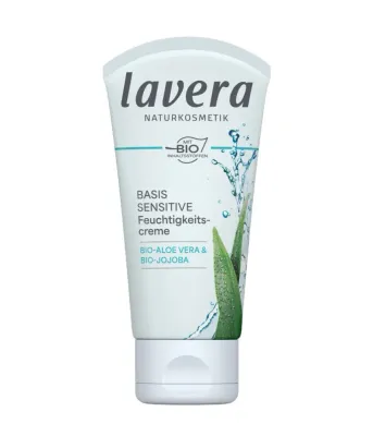 Дневной крем для лица lavera Basis Sensitiv Moisturizing Cream увлажняющий, для нормальной и комбинированной кожи, 50 мл