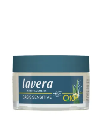 Ночной крем для лица lavera Basis Sensitiv Q10 против морщин, с коэнзимом Q10, 50 мл