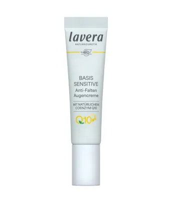 Крем для кожи вокруг глаз lavera Basis Sensitiv Anti-Falten Q10 против морщин, с коэнзимом Q10, 15 мл