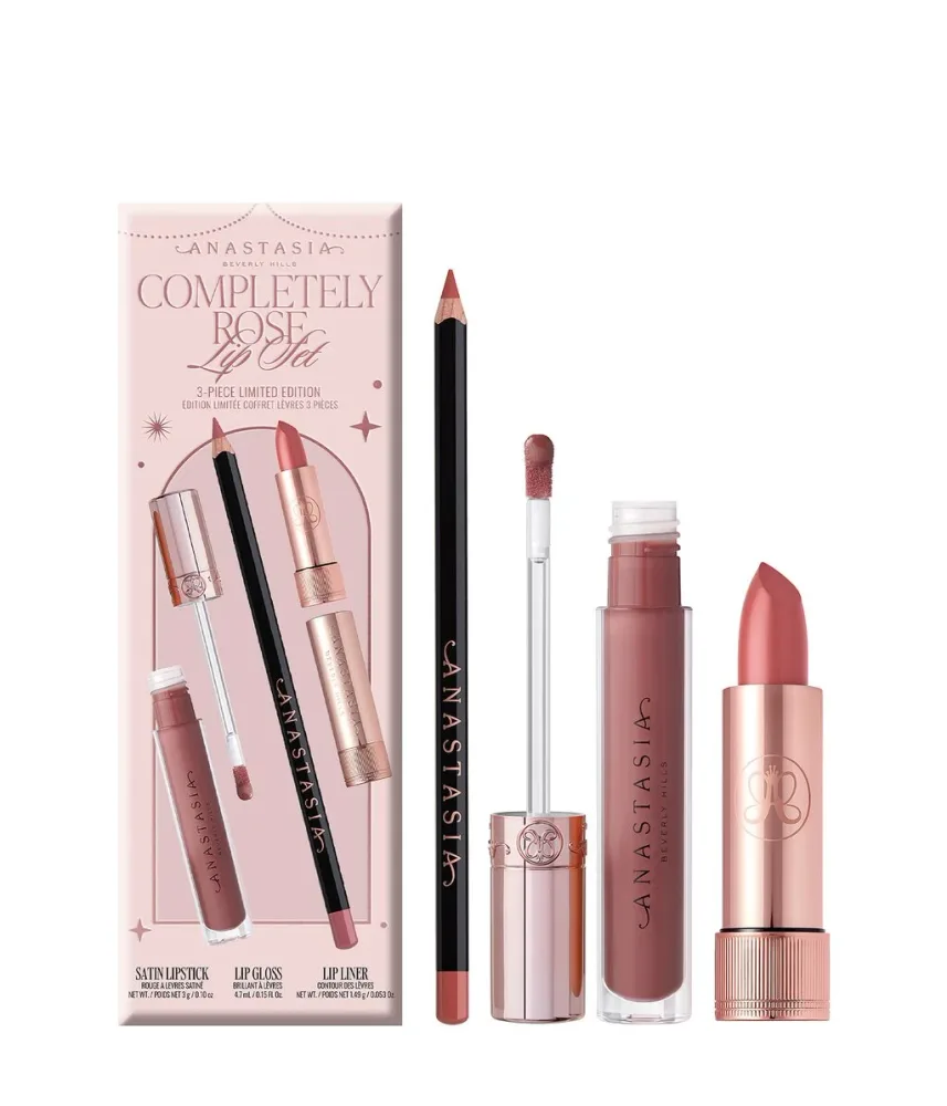 Набор для губ Anastasia Beverly Hills Completely Rose, карандаш, помада и блеск
