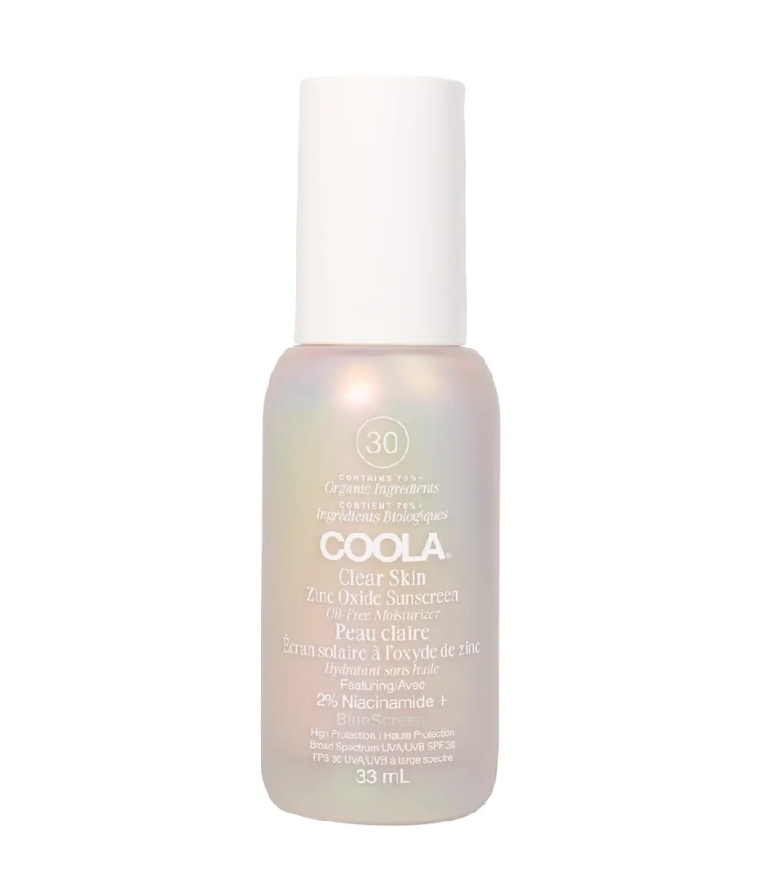 Солнцезащитный крем для лица Coola Clear Skin Mineral Sunscreen SPF 30, для чувствительной кожи, склонной к акне, 33 мл