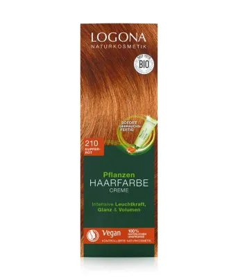 Крем-краска для волос Logona Color Creme, растительная, оттенок медный, 150 мл