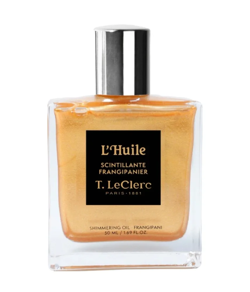 Сухое масло для тела T.LeClerc L'Huile Frangipani Shimmering Dry Oil, мерцающее, для чувствительной кожи, 50 мл
