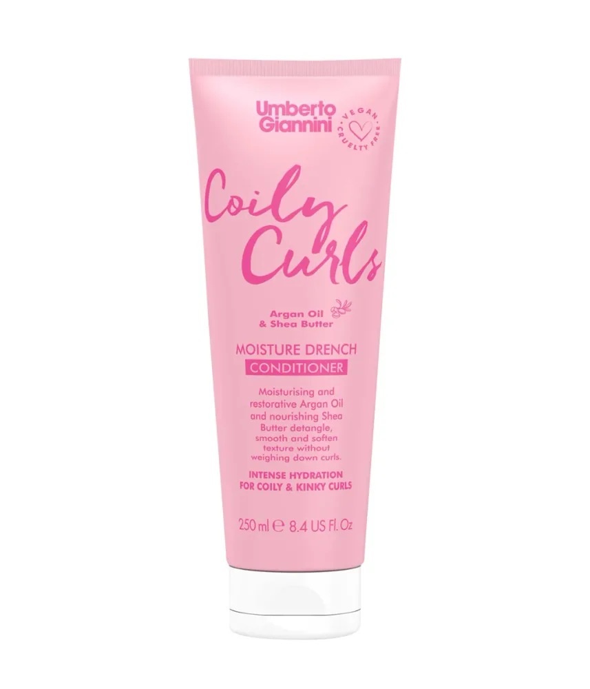 Кондиционер для волос Umberto Giannini Coily Curls Moisture Drench против пушения, для вьющихся и кудрявых волос, 250 мл