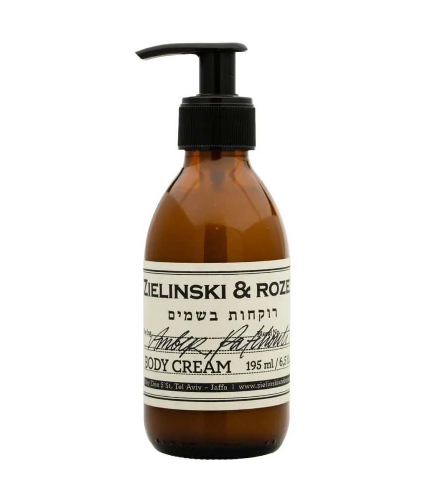 Крем для тела Zielinski & Rozen Moss Amber, Patchouli, лёгкий, быстро впитывается, 195 мл