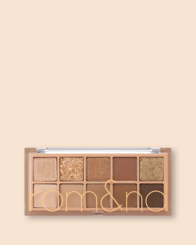Палетка теней rom&nd Better Than Palette, с блёстками, оттенок 02 Mahogany Garden