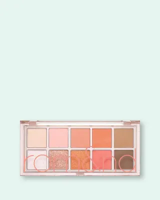 Палетка теней rom&nd Better Than Palette, с блёстками, оттенок 08 Peach Dahlia Garden
