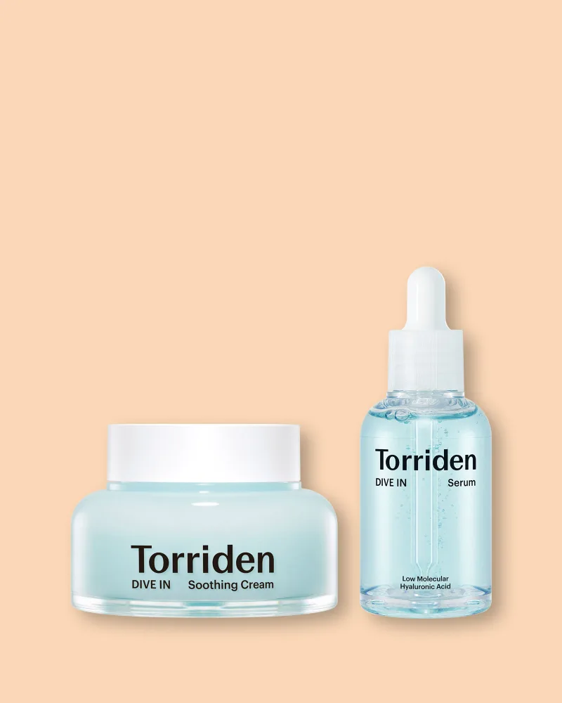 Набор для лица Torriden Dive In Serum & Soothing Cream Set: сыворотка и успокаивающий крем, 50 мл, 100 мл