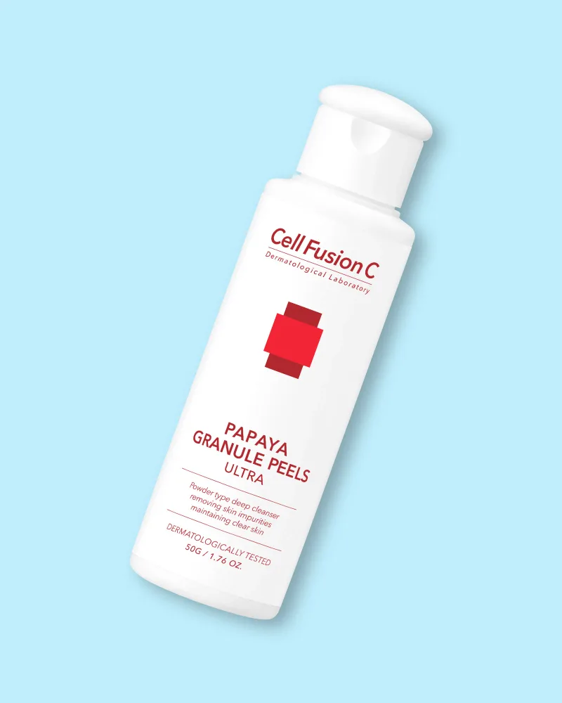 Энзимный пилинг для лица Cell Fusion C Papaya Granule Peels Ultra с папаином, очищающий, 50 г