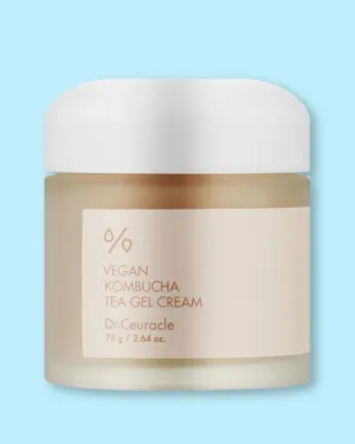Крем-гель для лица Dr. Ceuracle Vegan Kombucha Tea Gel Cream, увлажняющий, для обезвоженной кожи, 75 г