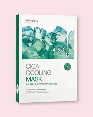 Тканевая маска для лица Cell Fusion C Cica Cooling Mask охлаждающая, с центеллой азиатской, 5 шт. по 27 г
