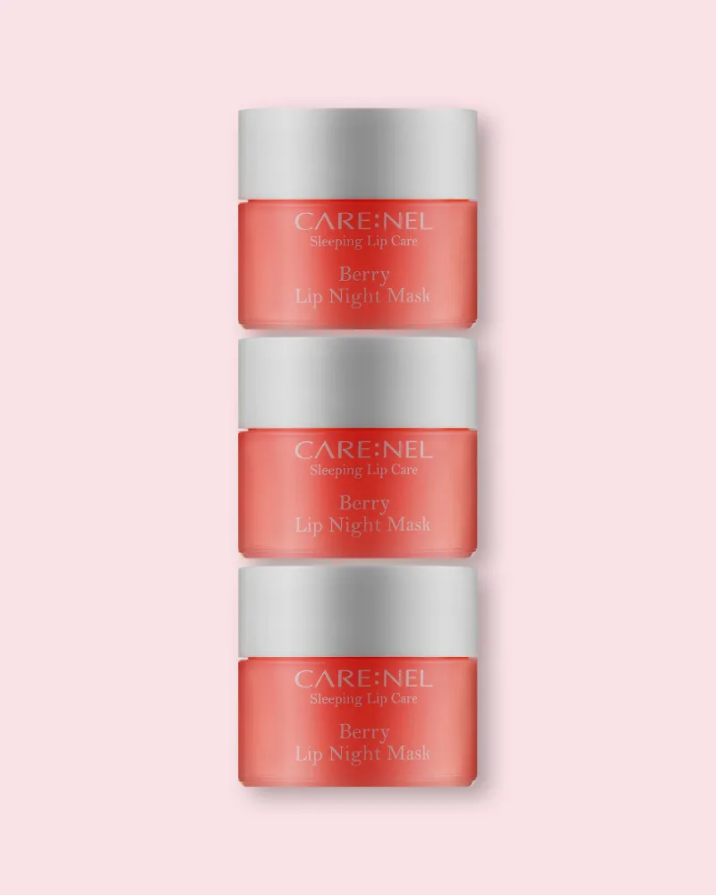 Ночная маска для губ Care:Nel Berry Lip Night Mask ягодная, увлажняющая, 3 шт. по 5 г