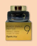 Антивозрастной крем для лица FarmStay Black Snail & Peptide 9 Perfect Cream с муцином улитки и пептидами, 55 мл — фото 2